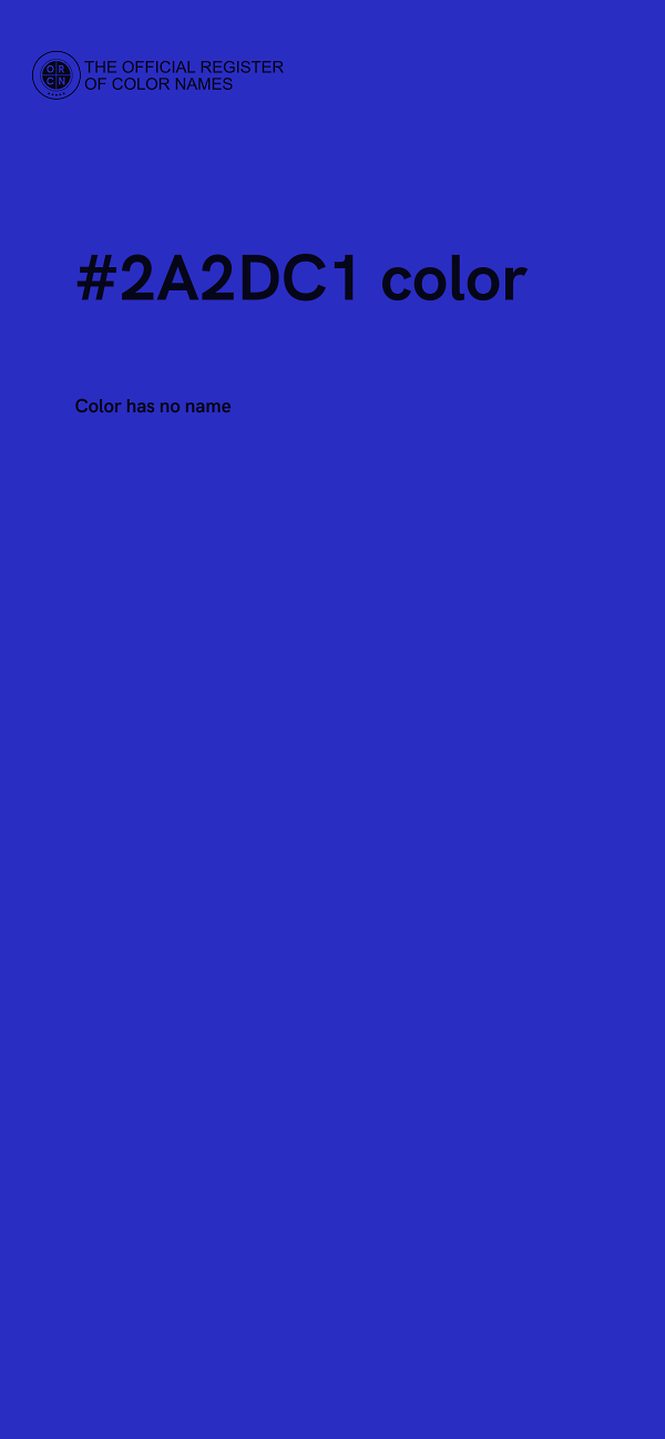 #2A2DC1 color image