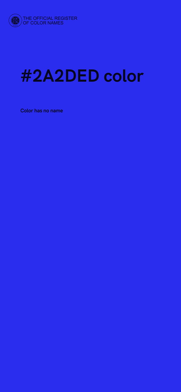 #2A2DED color image