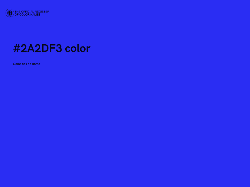 #2A2DF3 color image