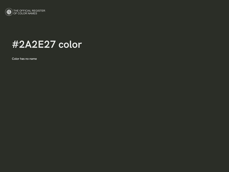 #2A2E27 color image