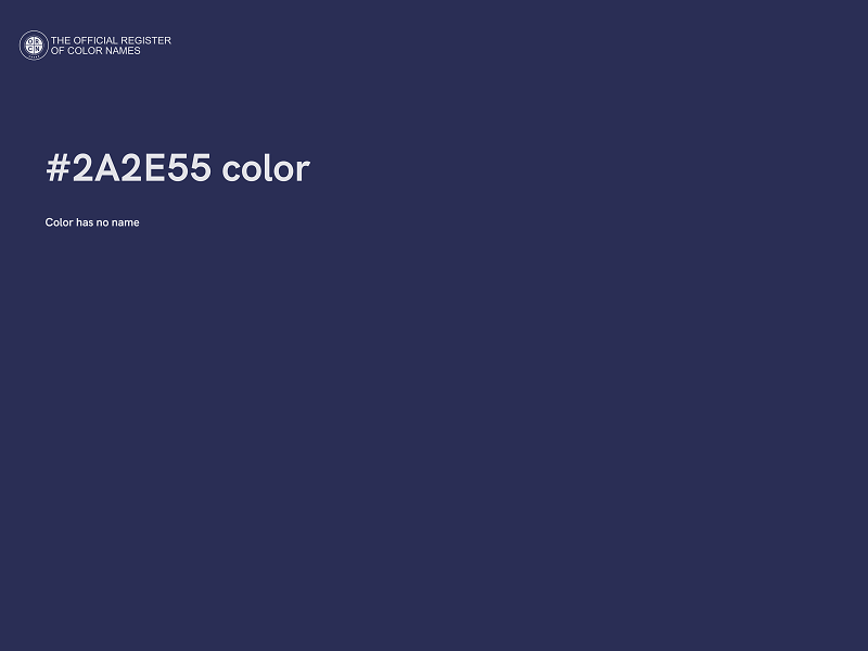 #2A2E55 color image