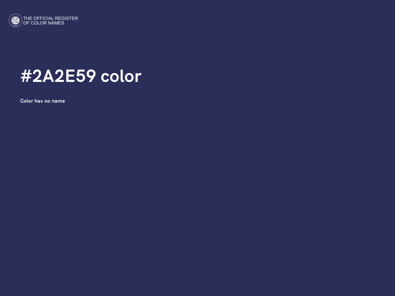 #2A2E59 color image
