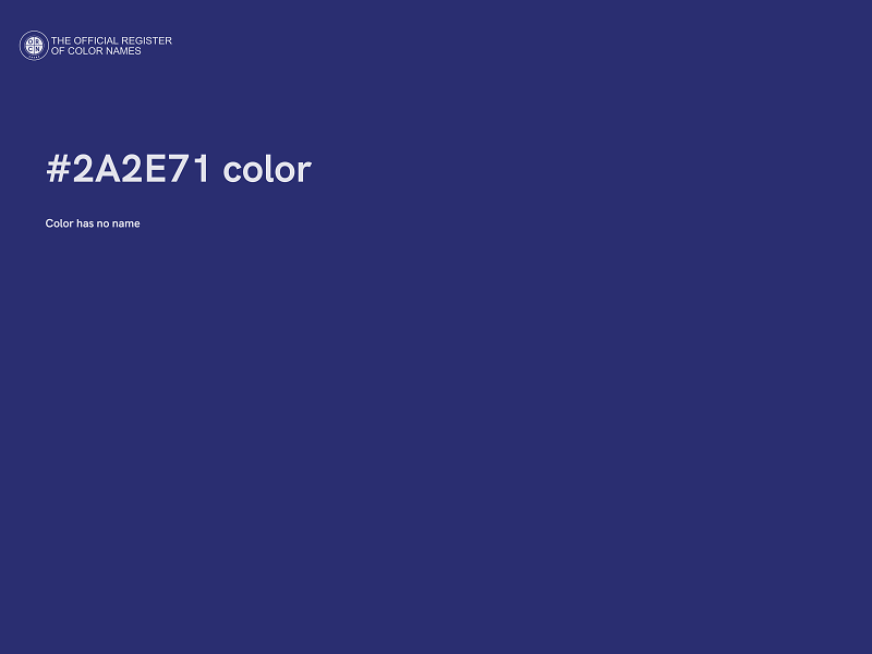 #2A2E71 color image