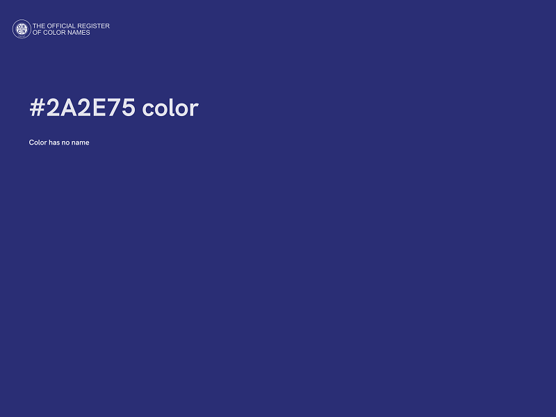 #2A2E75 color image