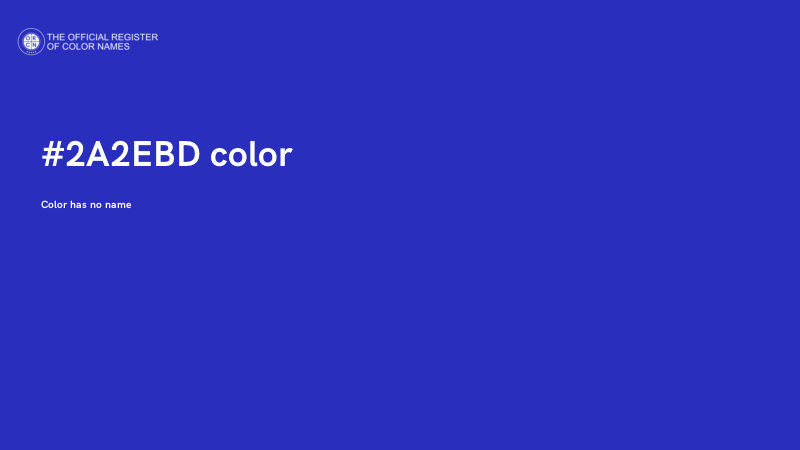 #2A2EBD color image