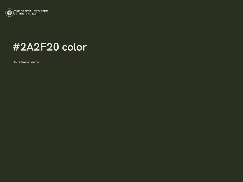 #2A2F20 color image