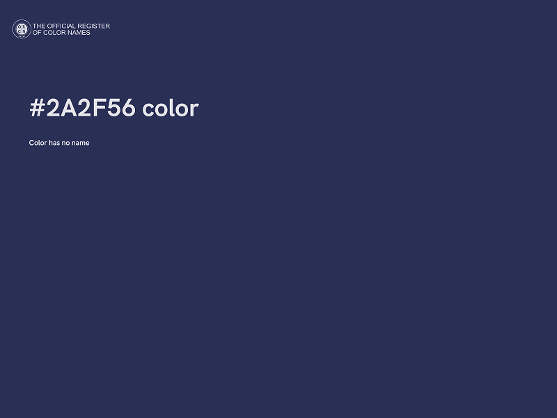 #2A2F56 color image