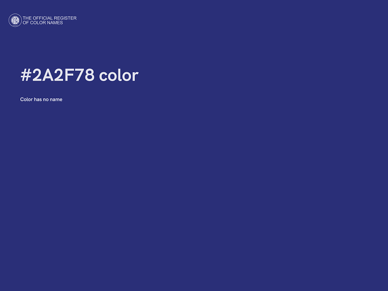 #2A2F78 color image