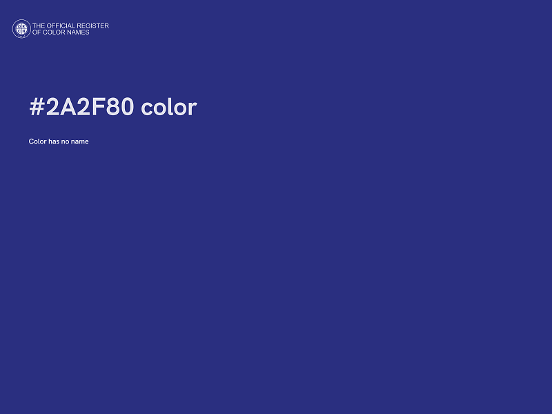 #2A2F80 color image