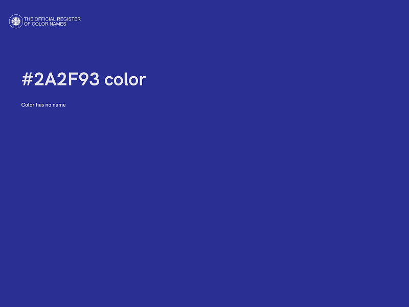 #2A2F93 color image