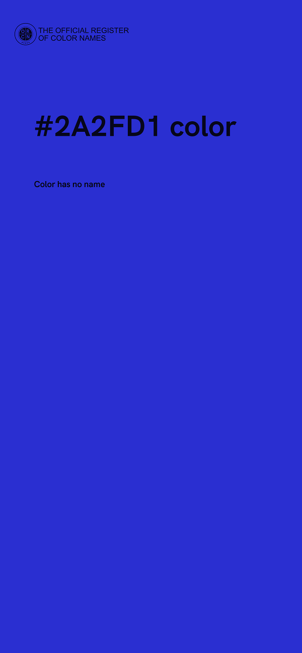 #2A2FD1 color image