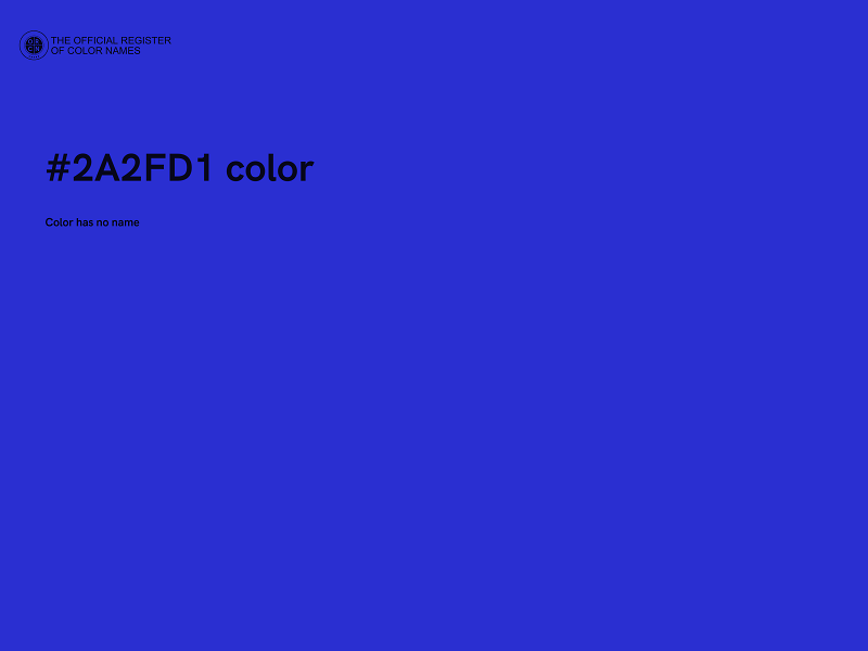 #2A2FD1 color image