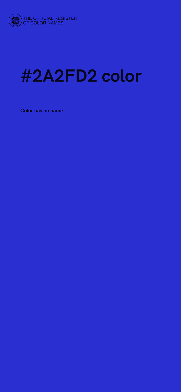 #2A2FD2 color image