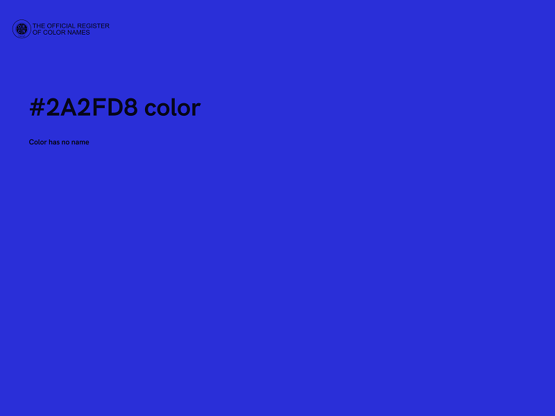 #2A2FD8 color image