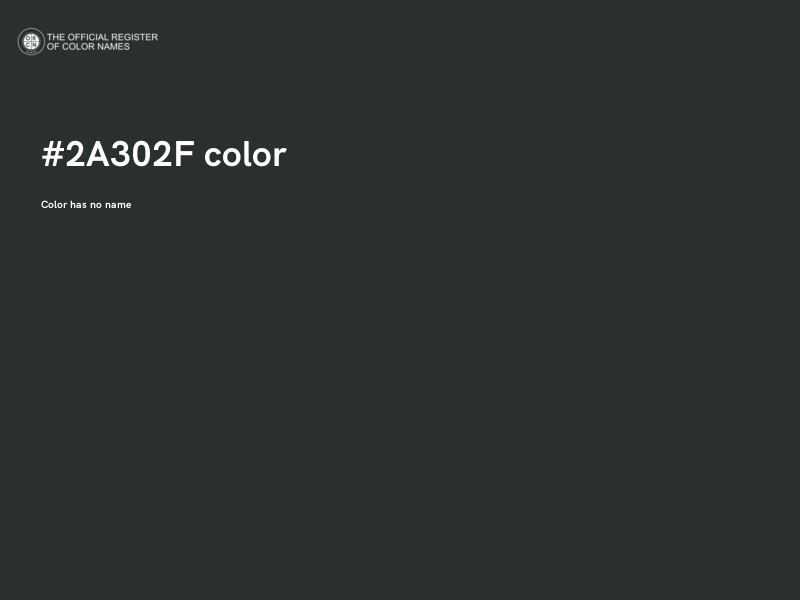 #2A302F color image