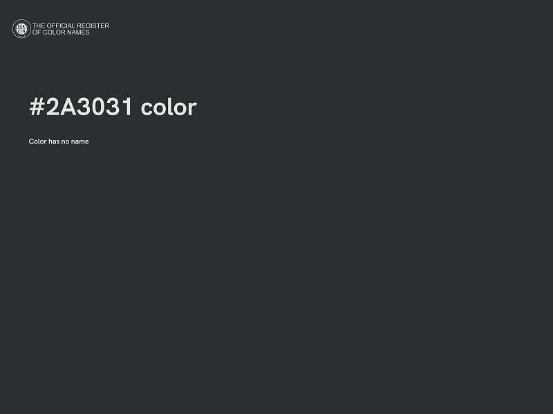 #2A3031 color image