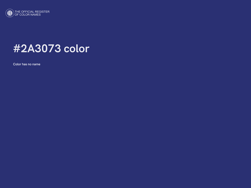 #2A3073 color image