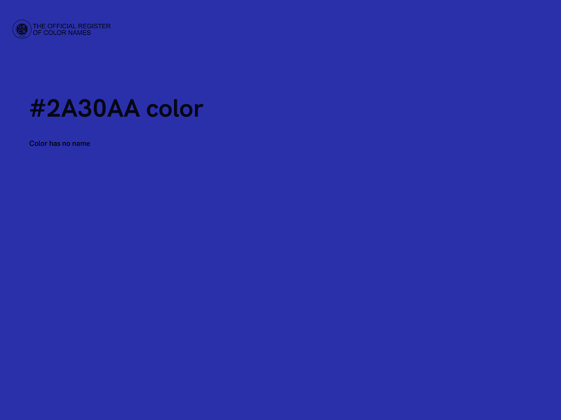 #2A30AA color image