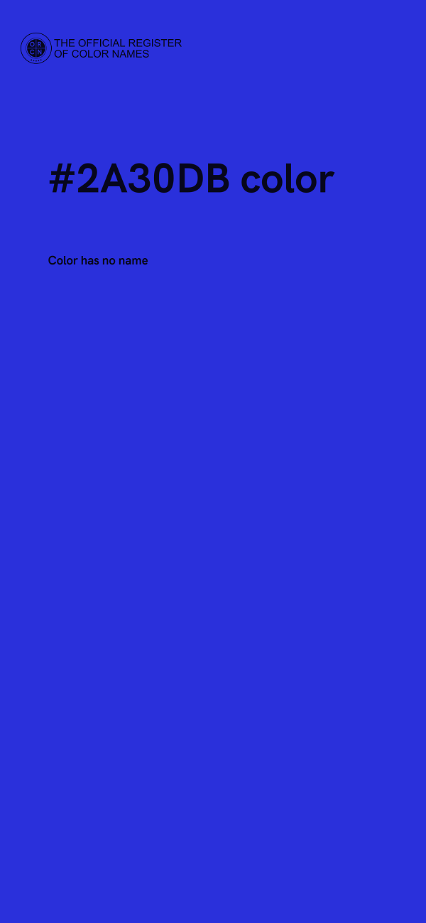 #2A30DB color image
