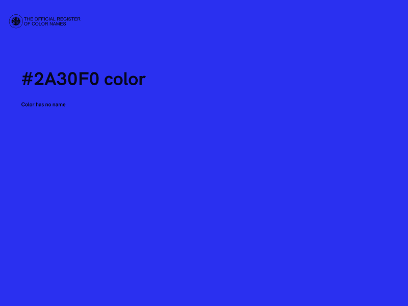 #2A30F0 color image