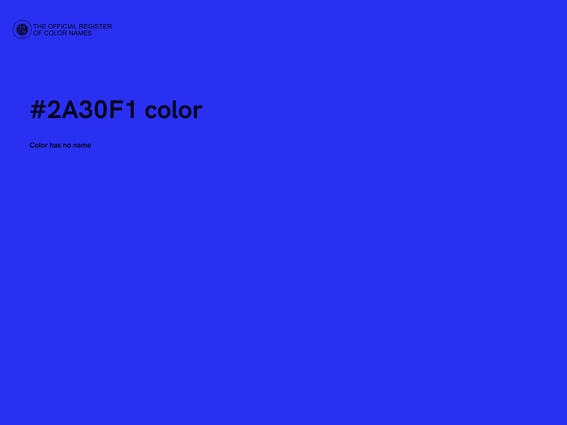 #2A30F1 color image