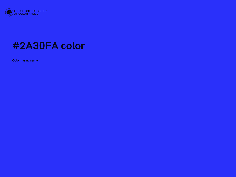 #2A30FA color image