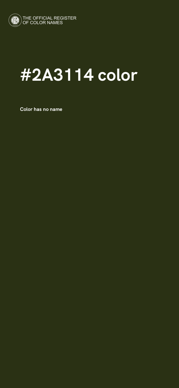 #2A3114 color image