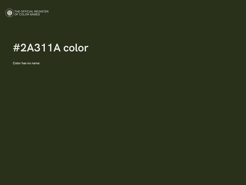 #2A311A color image