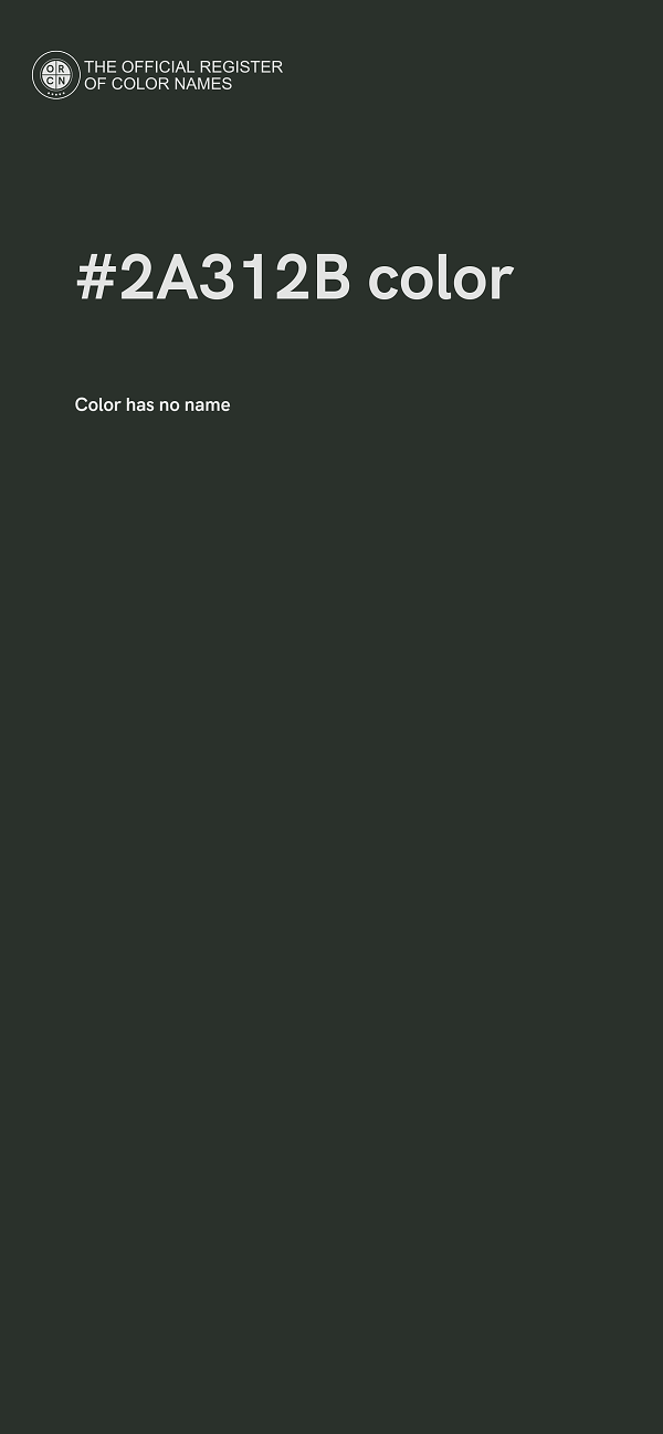 #2A312B color image