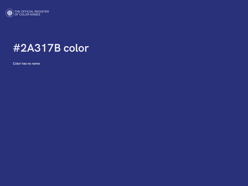 #2A317B color image