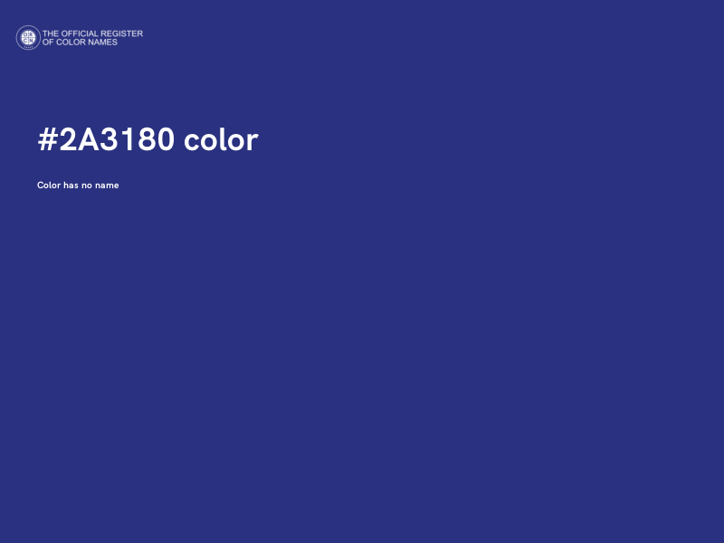 #2A3180 color image