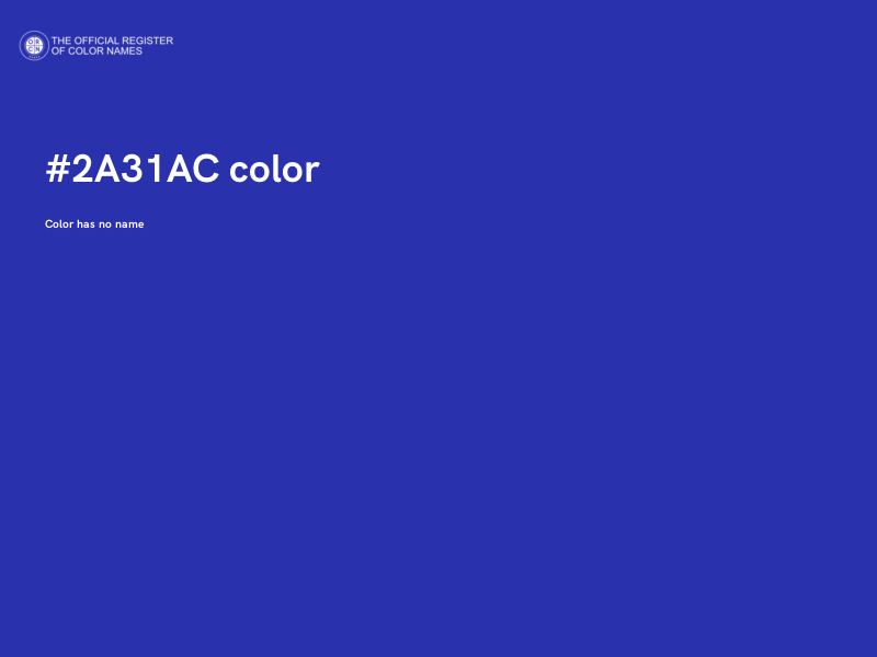 #2A31AC color image