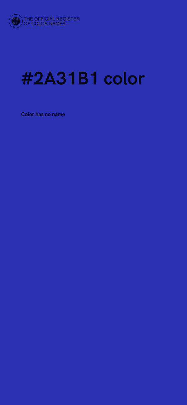 #2A31B1 color image