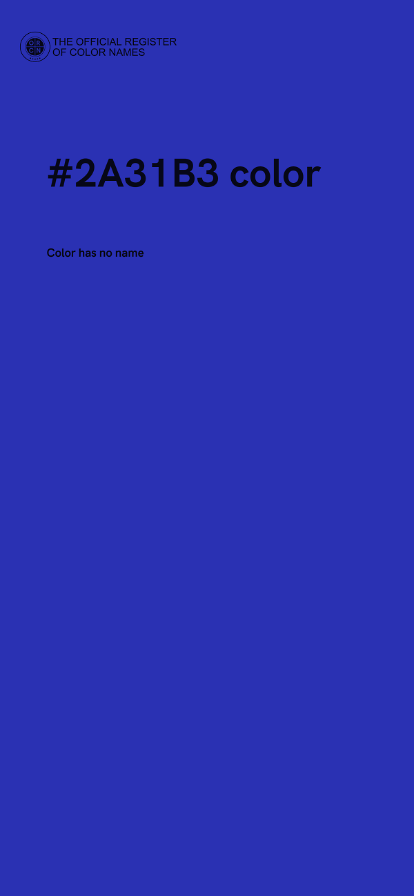 #2A31B3 color image