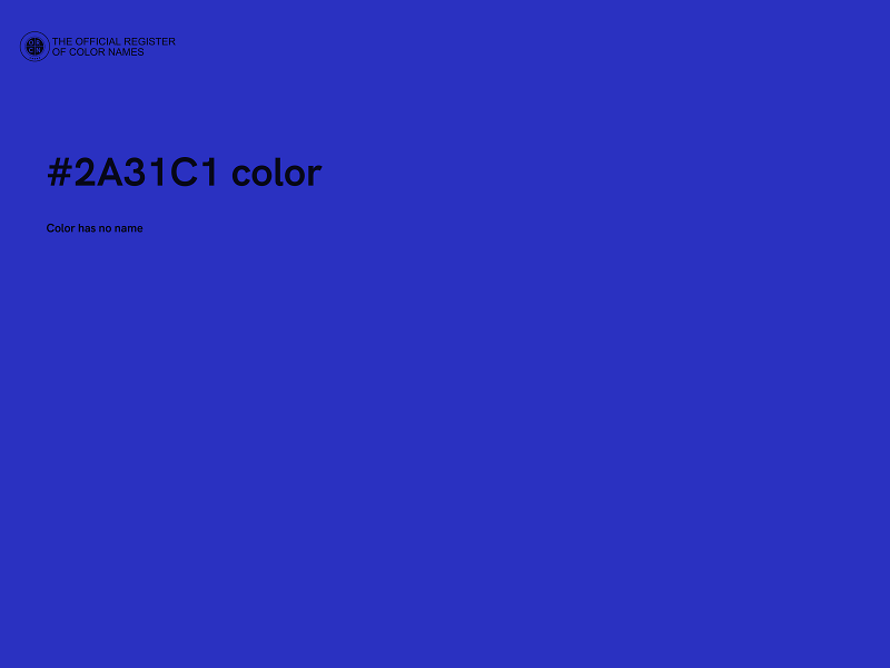 #2A31C1 color image