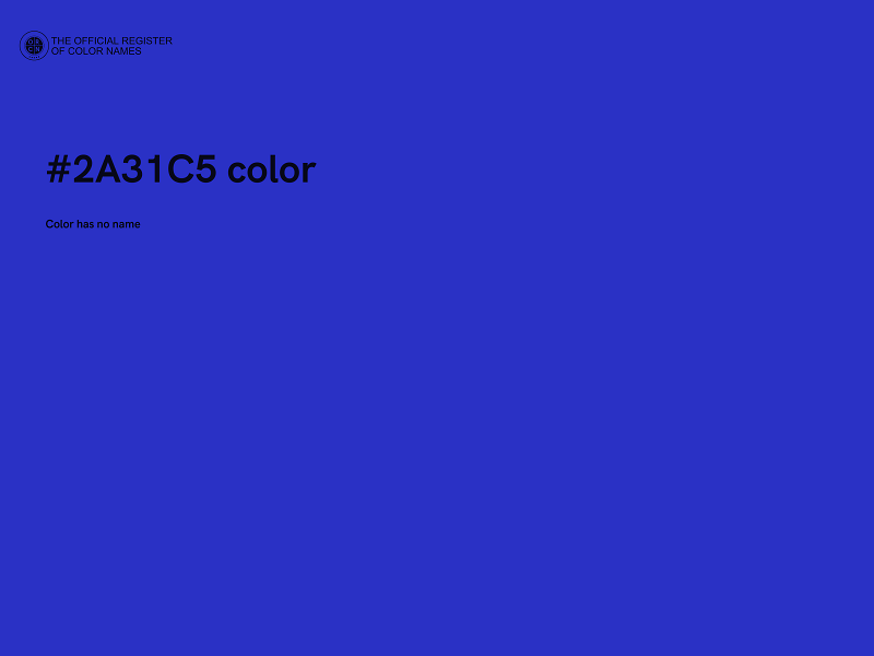 #2A31C5 color image