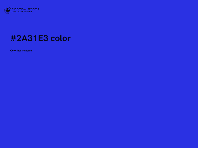 #2A31E3 color image