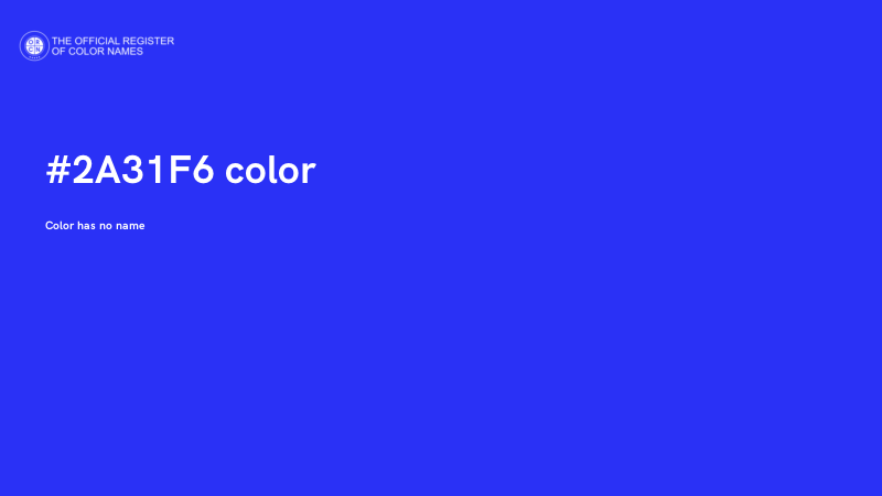 #2A31F6 color image