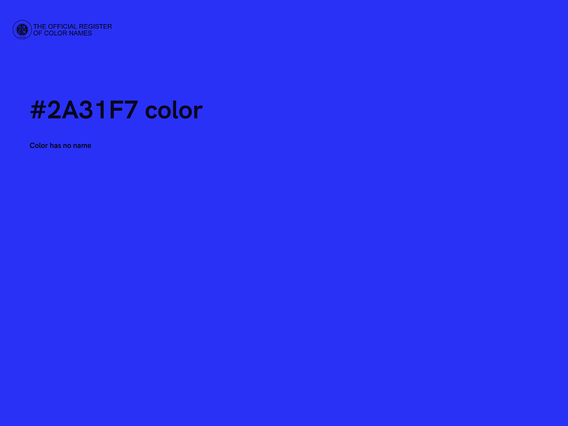 #2A31F7 color image