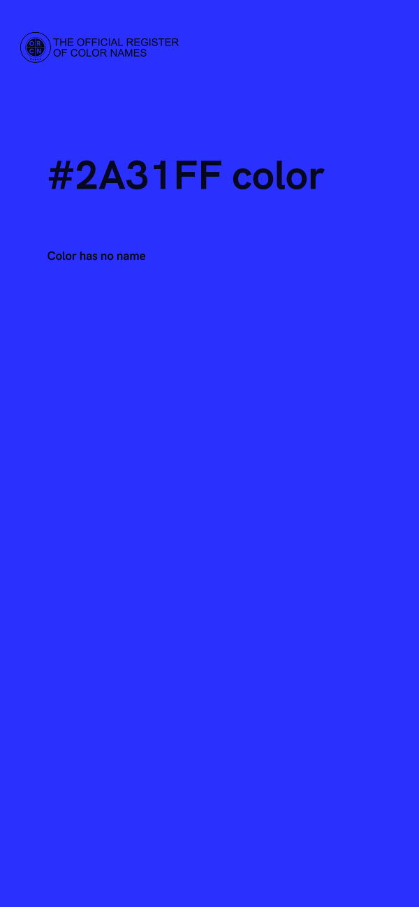 #2A31FF color image