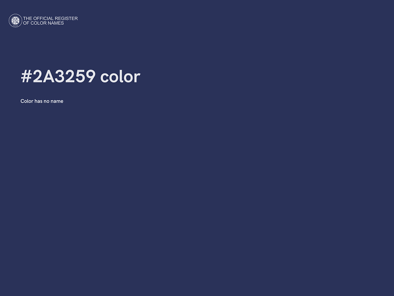#2A3259 color image