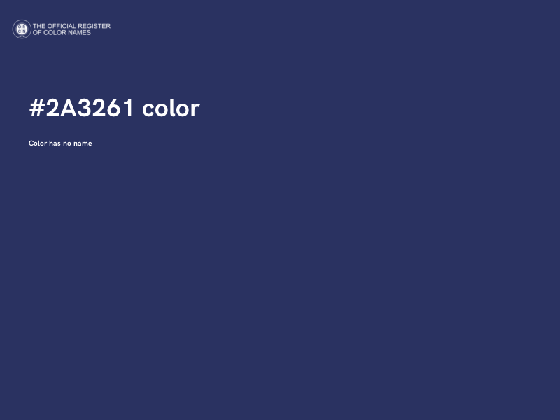 #2A3261 color image