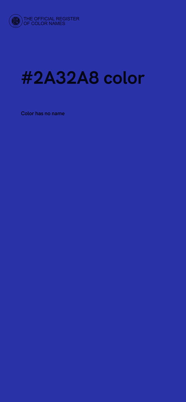 #2A32A8 color image
