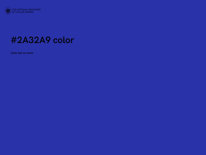 #2A32A9 color image