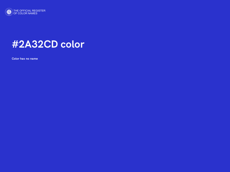 #2A32CD color image