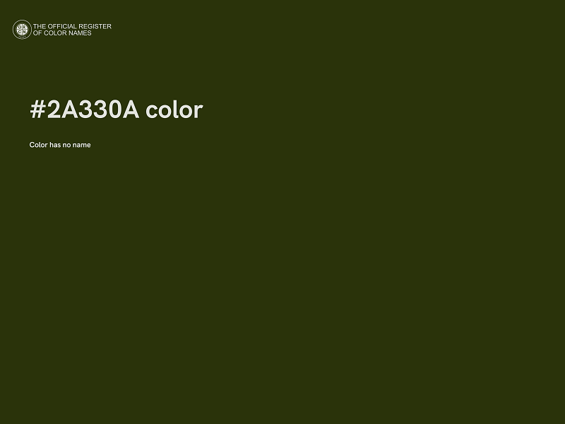 #2A330A color image