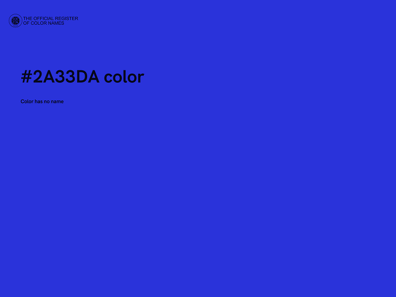 #2A33DA color image