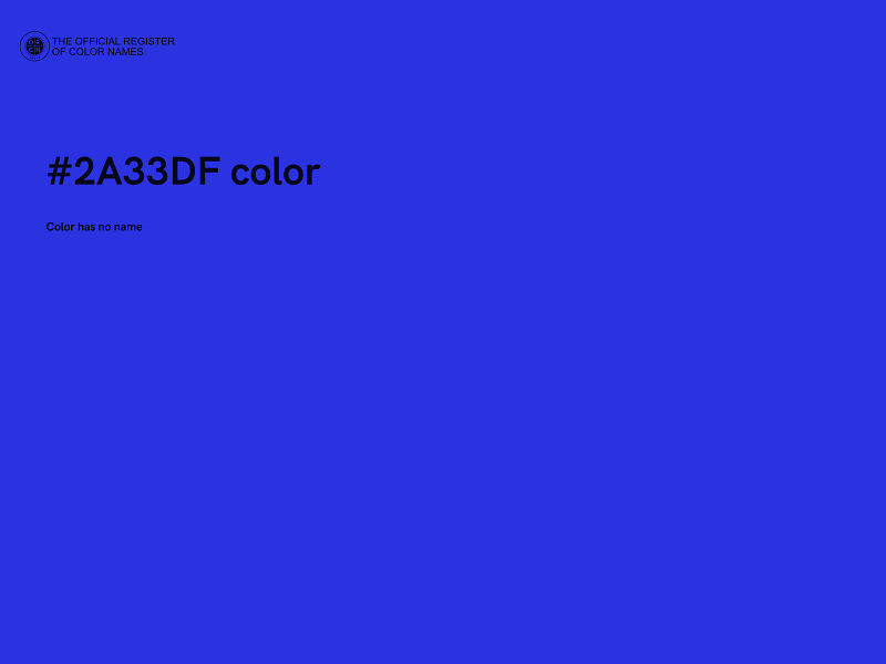 #2A33DF color image