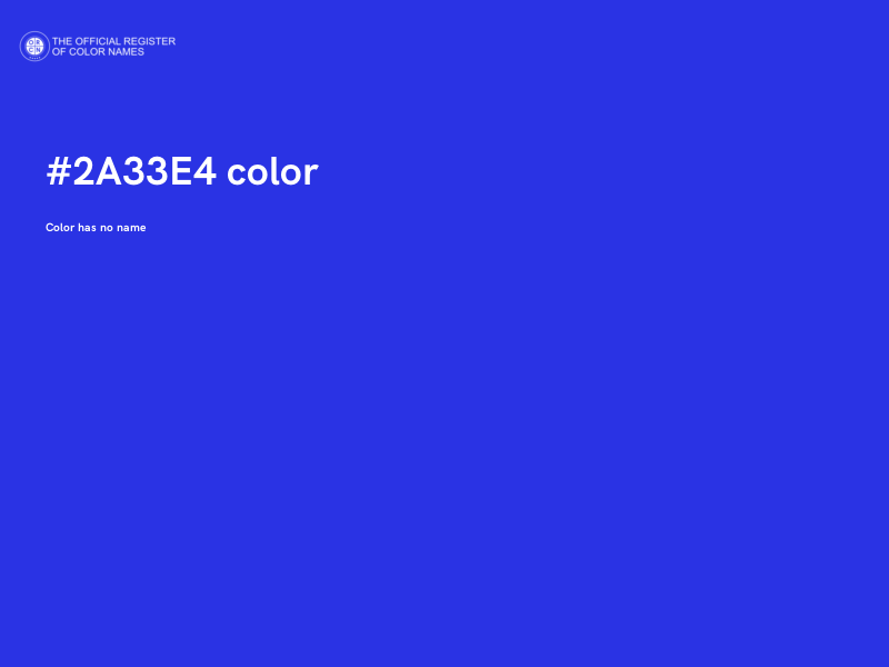 #2A33E4 color image