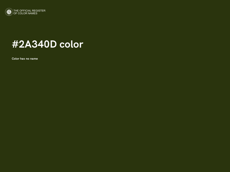 #2A340D color image